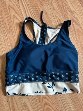Nani swimwear Navy Blue Swimsuit top with Patterned Trim